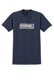 Boeing 737-400 T-Shirt - Vintage Profile Bag Sticker - Navy