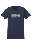 Boeing 757-200 T-Shirt - Vintage Profile Bag Sticker - Navy