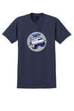 Boeing 767 T-Shirt - Vintage Cartoon Widebody Bag Sticker - Navy