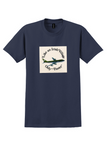 Aer Lingus T-Shirt - Vintage Like an Irish Village Only Faster 747 Sticker - Navy