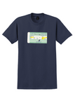 British Airways T-Shirt - Vintage Muscat to London Boarding Pass - Navy