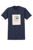 British Airways T-Shirt - Vintage Riviera Route Sticker - Navy