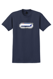 British Midland T-Shirt - Vintage Airbus A321-200 Sticker - Navy