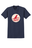 Capital Airlines T-Shirt - Vintage Known For Years As PCA Bag Sticker - Navy