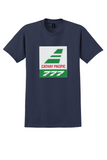 Cathay Pacific T-Shirt - Vintage 777 Green Stripes Bag Sticker - Navy