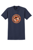 Chicago and Southern T-Shirt - Vintage Dixieliner Service Bag Sticker - Navy