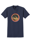 Cubana T-Shirt - Vintage Compania Cubana de Aviacion Bag Sticker - Navy