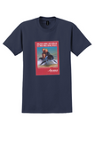 Air Berlin T-Shirt - Vintage Free Ohne Willy Sticker - Navy
