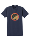 Cubana T-Shirt - Vintage Airliner Over Clouds Bag Sticker - Navy