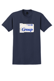 Continental Airlines T-Shirt - Vintage Group Baggage Tag - Navy