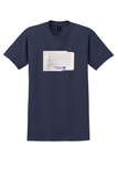 Continental Airlines T-Shirt - Vintage Group Name Baggage Tag - Navy