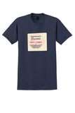 Continental Airlines T-Shirt - Vintage Houston First Choice Bag Sticker - Navy