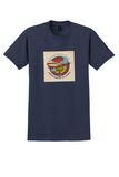 Continental Airlines T-Shirt - Vintage 747 to Hawaii Bag Sticker - Navy