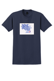 Crossair T-Shirt - Vintage Jumbolino Elephant Bag Sticker - Navy