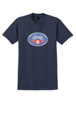 Delta T-Shirt - Vintage Flying The Trans-Southern Route Bag Sticker - Navy