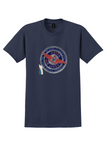 Delta T-Shirt - Vintage Trans-Southern Route Fort Worth Atlanta Bag Sticker - Navy