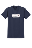 Delta T-Shirt - Vintage Airbus A310 Oval Sticker - Navy