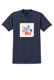 Delta T-Shirt - Vintage I Tan Nic Nic Rainbow Letters Sticker - Navy