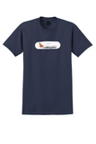 Deutsche BA T-Shirt - Vintage Boeing 737-300 Profile Sticker - Navy