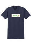 EVA Air T-Shirt - Vintage Green Globe Logo Bag Sticker - Navy