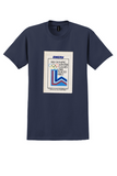 Emery Air Freight T-Shirt - Vintage Lake Placid 1980 Olympics Sticker - Navy