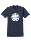 Air Botswana T-Shirt - Vintage Going Your Way Bag Sticker - Navy