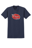 Central Airlines T-Shirt - Vintage Fly Central Winged Oval Bag Sticker - Navy