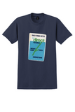Fly Direct T-Shirt - Vintage Rotorua To Queenstown Bag Sticker - Navy