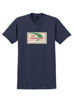 Frontier Airlines T-Shirt - Vintage Fly Frontier Arrow Bag Sticker - Navy