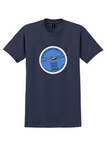 Foynes Flying Boat Museum T-Shirt - Vintage Flown Back In Time Sticker - Navy