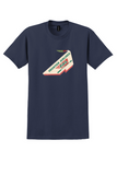 Frontier Airlines T-Shirt - Vintage FAL Arrow Bag Sticker - Navy