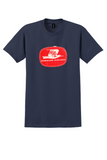 Hawaiian Airlines T-Shirt - Vintage HAL Bird Bag Sticker - Navy