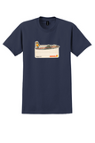 Iberia T-Shirt - Vintage Fokker F-27 Friendship Sticker - Navy