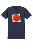 Air China T-Shirt - Vintage Gold Foil Phoenix Bag Sticker - Navy