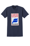Icelandair T-Shirt - Vintage USA Sticker - Navy