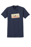 Interflug T-Shirt - Vintage Airbus A310 Bag Sticker - Navy