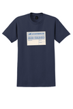Air Continental T-Shirt - Vintage Air Cargo Label - Navy