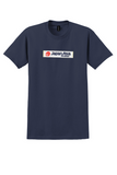 Japan Asia Airways T-Shirt - Vintage Red Emblem Bag Sticker - Navy