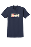 Japan Asia Airways T-Shirt - Vintage Bilingual Logo Bag Sticker - Navy