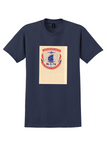 KLM T-Shirt - Vintage Flying Dutchman Transatlantic Bag Sticker - Navy