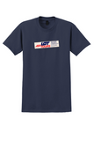LOT Polish Airlines T-Shirt - Vintage LOT Air Tours Sticker - Navy