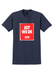 LTU International Airways T-Shirt - Vintage Jot We De Sticker - Navy
