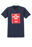 LTU T-Shirt - Vintage Nix Wie Weg Hier Bag Sticker - Navy
