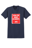 LTU T-Shirt - Vintage Steal The Heart Of Europe Bag Sticker - Navy