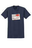 Lake Central T-Shirt - Vintage Employee Owned Airline Bag Sticker - Navy