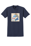 Lauda Air T-Shirt - Vintage Surfing Mouse Bag Sticker - Navy