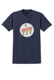 Lauda Air T-Shirt - Vintage Seven Seven Seven Bag Sticker - Navy