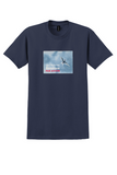 Loftleidir T-Shirt - Vintage Save By Flying Par Avion Bag Sticker - Navy