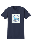 Maersk Air T-Shirt - Vintage Cartoon Boeing 737-500 Bag Sticker - Navy