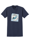 Maersk Air T-Shirt - Vintage London-Billund Bag Sticker - Navy